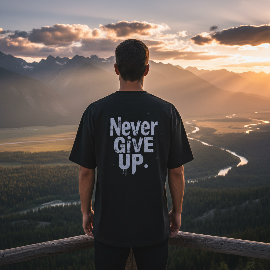 Never give up shirts